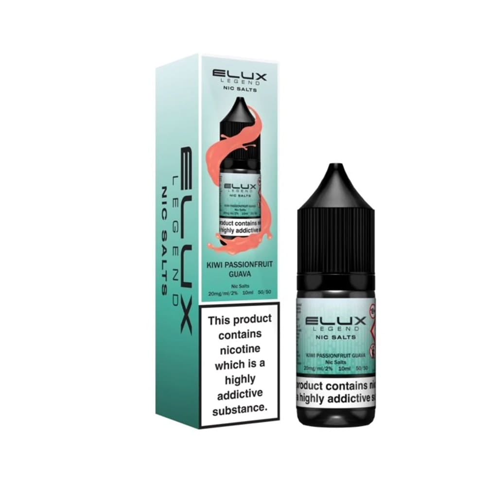 Kiwi Passionfruit Guava Elux Legend 10ml Nic Salt E Liquid