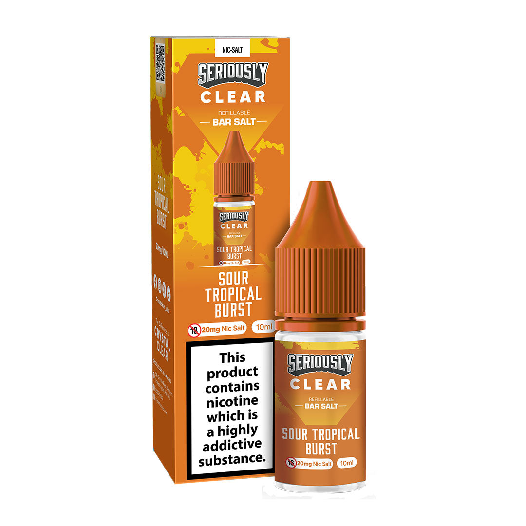 Sour Tropical Burst Doozy Seriously Crystal Clear 10ml Nic Salts E Liquid