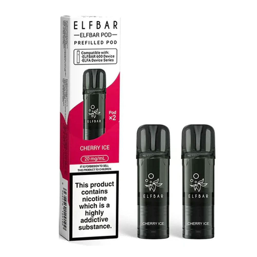 Elf Bar 600 Prefilled Pods (Pack of 2) - Cherry Ice