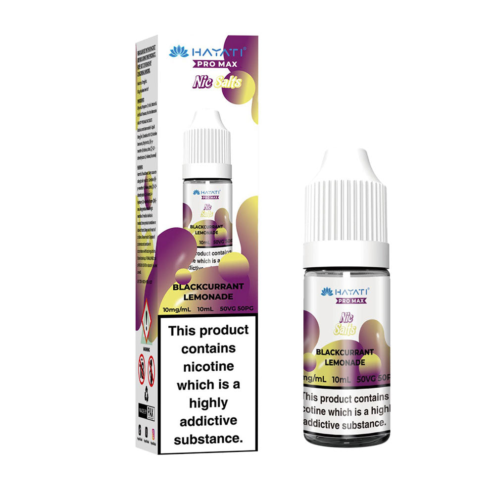 Blackcurrant Lemonade Hayati Pro Max 10ml Nic Salt E Liquid