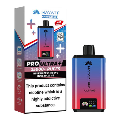 Hayati Pro Ultra+ 25K Prefilled Vape Kit - Blue Razz Cherry / Blue Razz GB