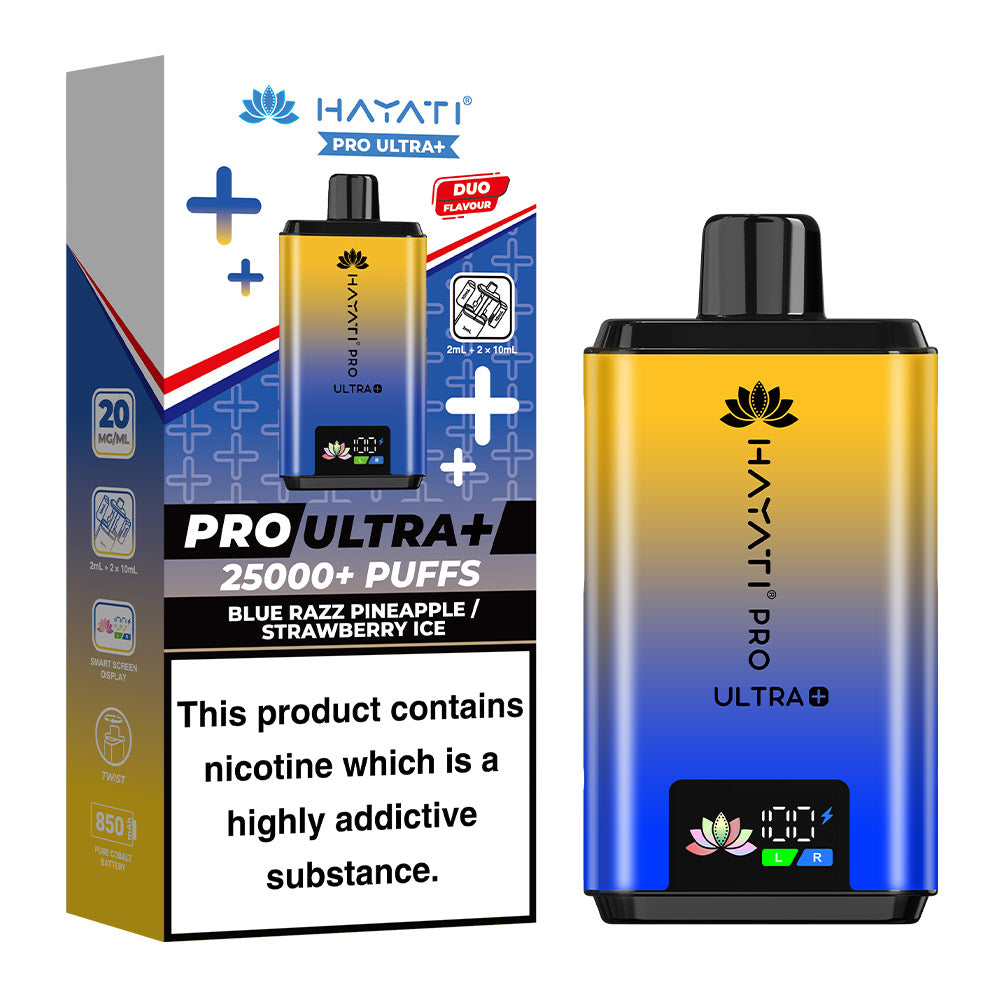Hayati Pro Ultra+ 25K Prefilled Vape Kit - Sour Apple / Juicy Peach