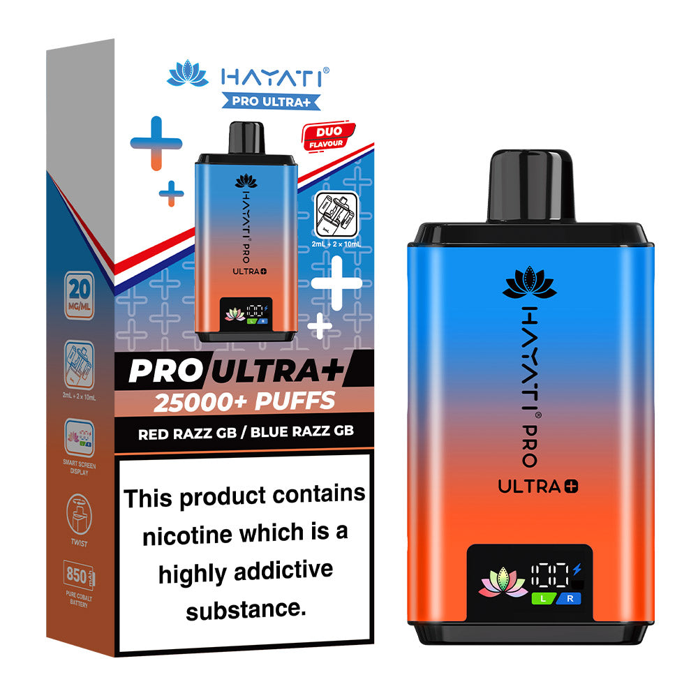 Hayati Pro Ultra+ 25K Prefilled Vape Kit - Blue Razz Pineapple / Strawberry Ice