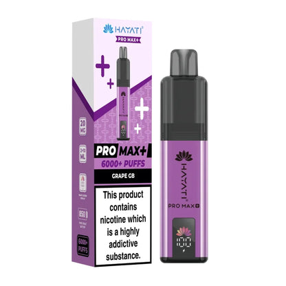 Hayati Pro Max Plus 6000 Puffs with different flavours