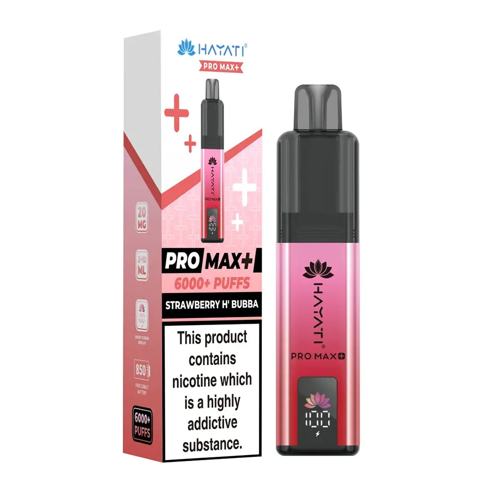 Hayati Pro Max Plus 6000 Puffs with different flavours