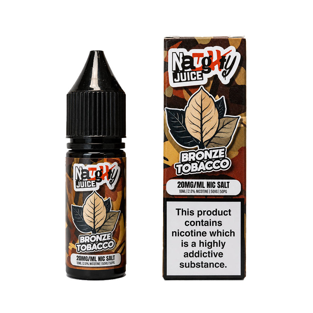 Bronze Tobacco Naughty Juice 10ml Nic Salt E Liquid