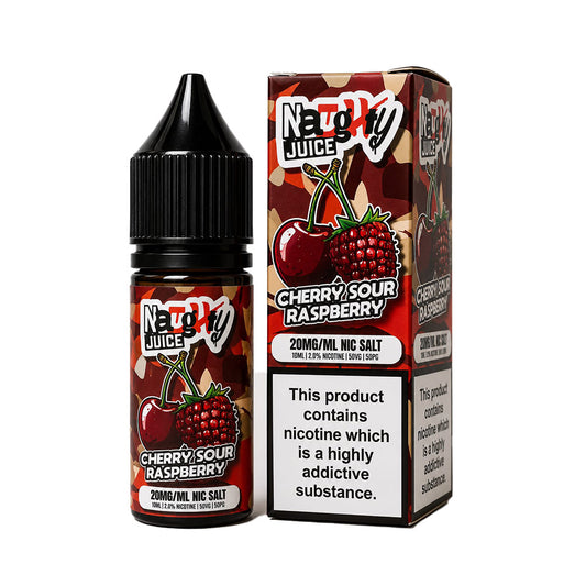 Cherry Sour Raspberry Naughty Juice 10ml Nic Salt E Liquid
