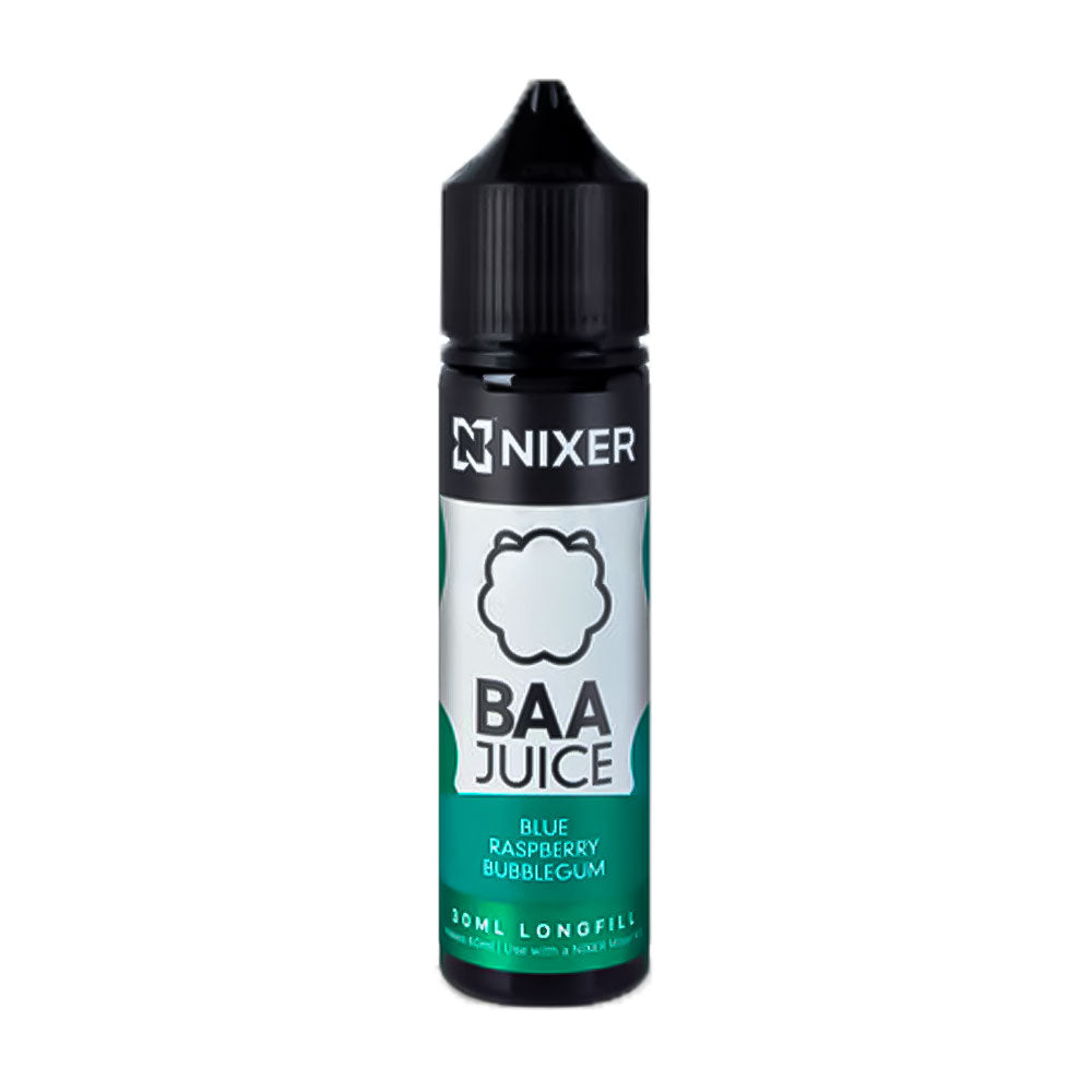 Blue Raspberry Bubblegum Nixer x Baa Juice 60ml Longfill Concentrate Eliquid
