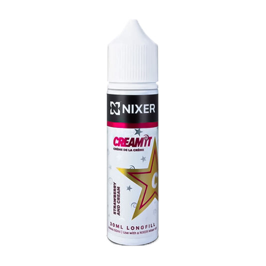 Strawberry & Cream Nixer x Cream It 60ml Longfill Concentrate Eliquid