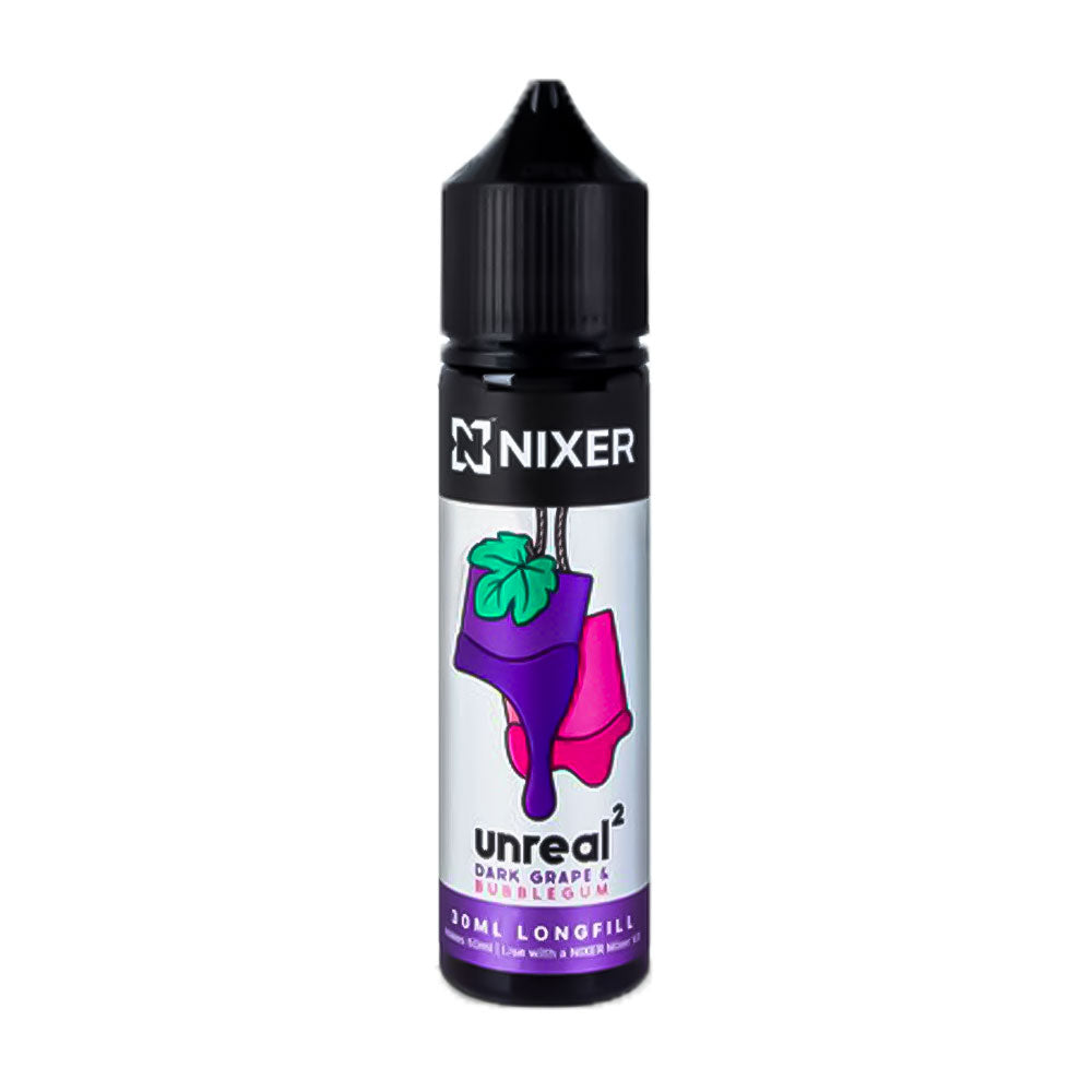 Dark Grape Bubblegum Nixer X Unreal 2 60ml Longfill Concentrate Eliquid