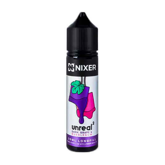 Dark Grape Bubblegum Nixer X Unreal 2 60ml Longfill Concentrate Eliquid